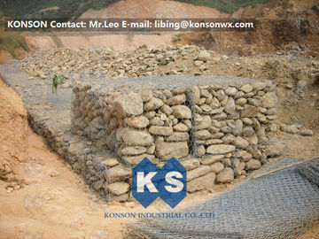 Zinc Wire Coated Hexagonal Wire Mesh Gabion Rock Boxes for Controlling Flood
